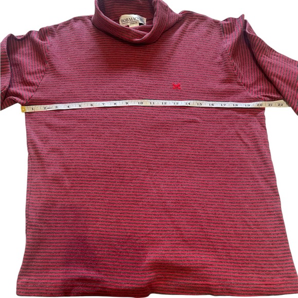 Bob Mackie Studio Vintage Turtleneck Red Gray Top Size Medium - Picture 5 of 9